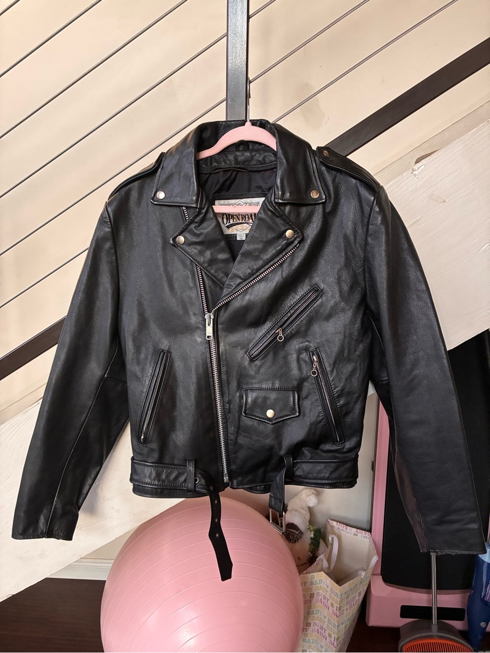 Black Leather Biker Jacket